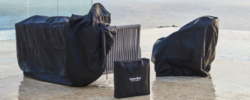 Set of protective black covers for various items, designed to shield against elements and enhance durability.