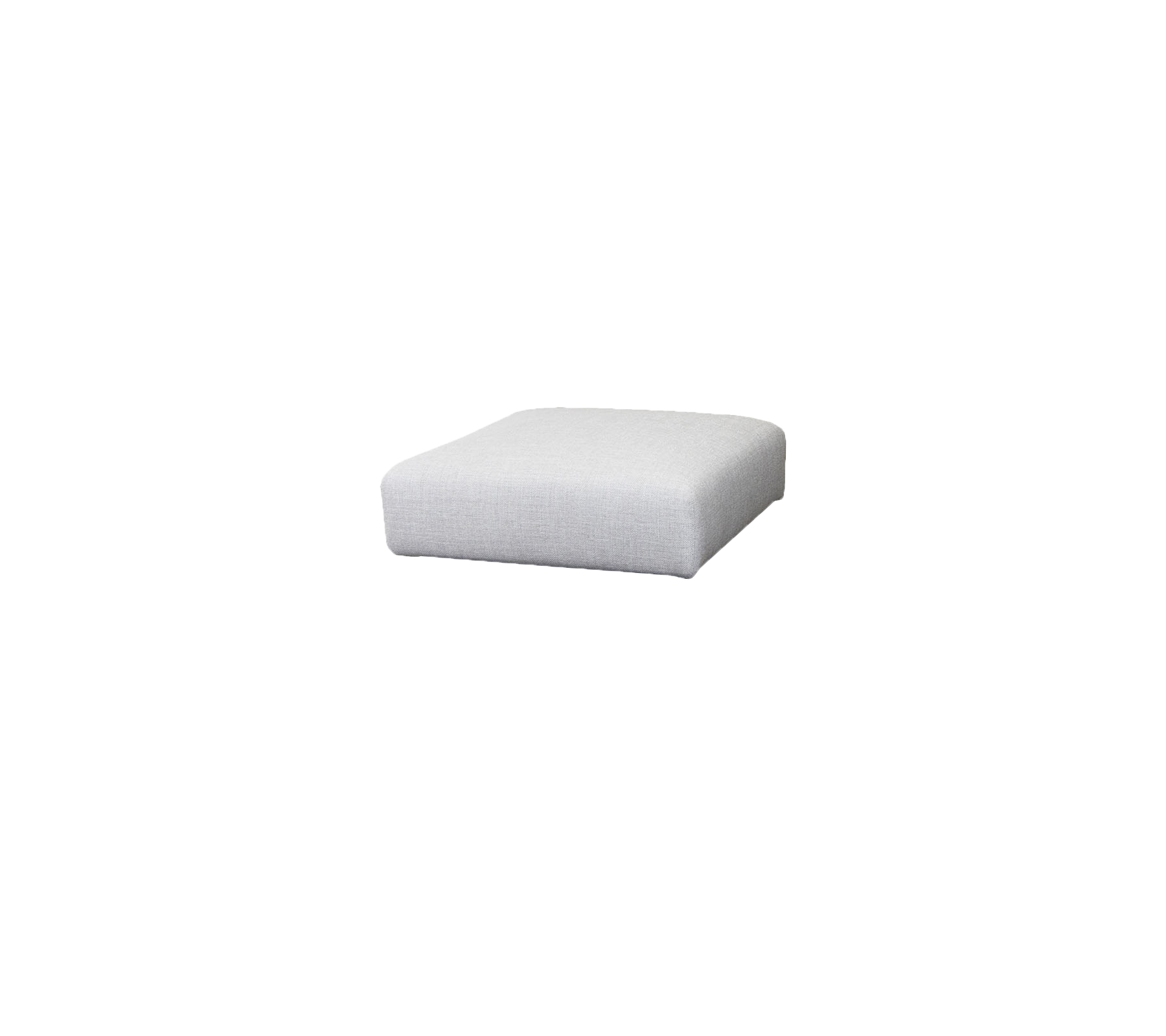 Square, soft cushion in a light fabric, designed for comfort and versatility in various settings.