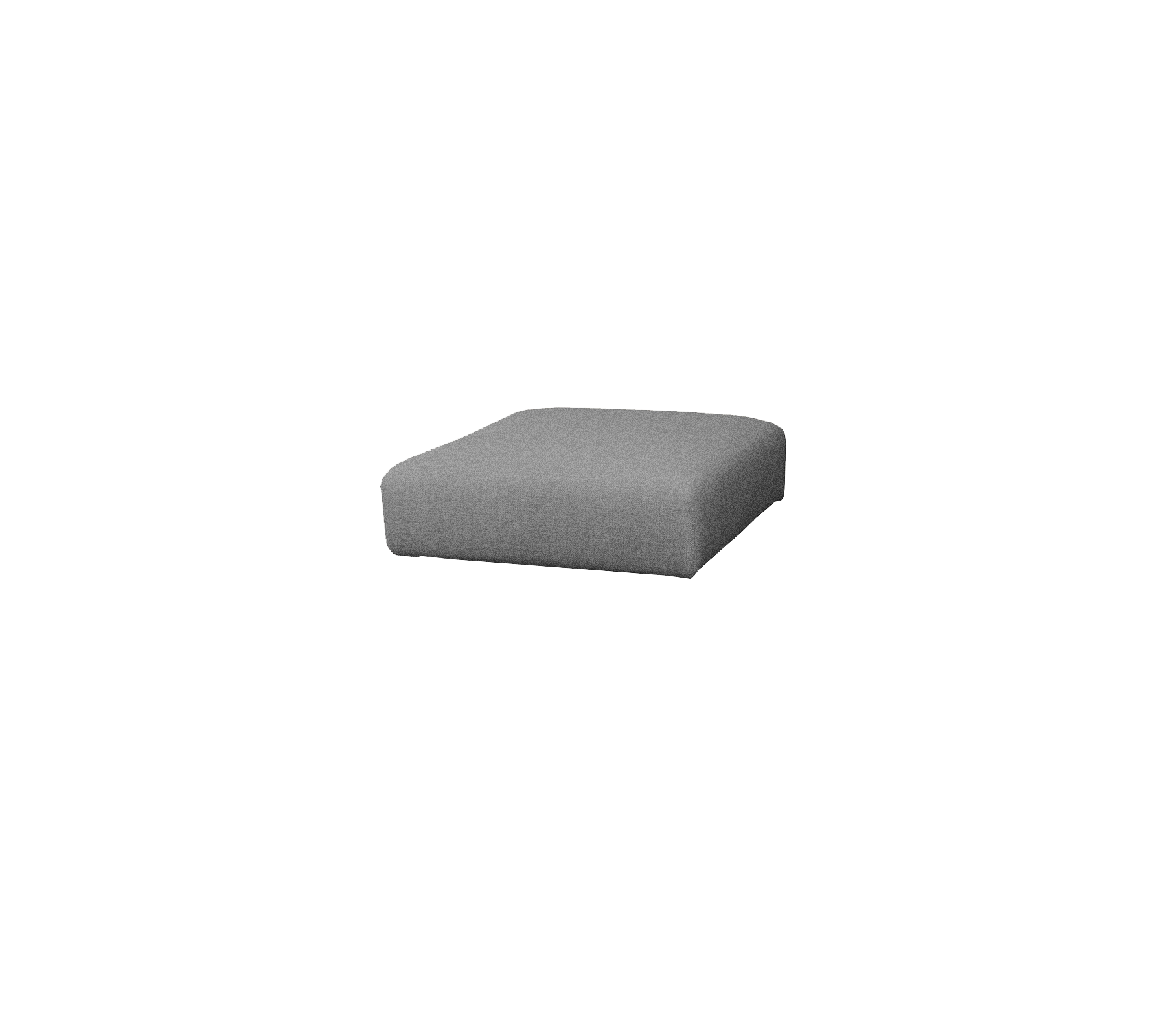 Simple gray cushion with a square shape, suitable for use in various seating arrangements or as an accent piece.