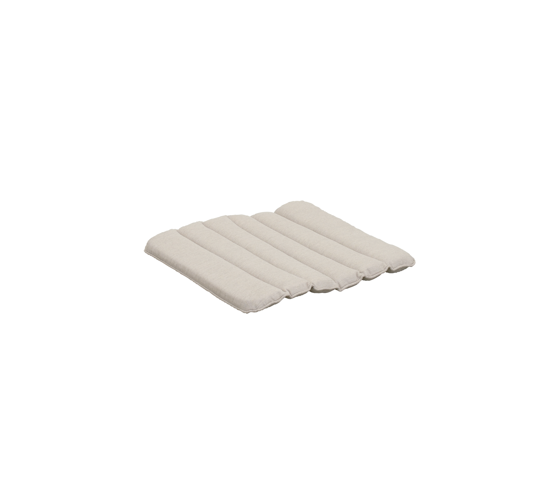 Sand-colored cushion with a segmented design.