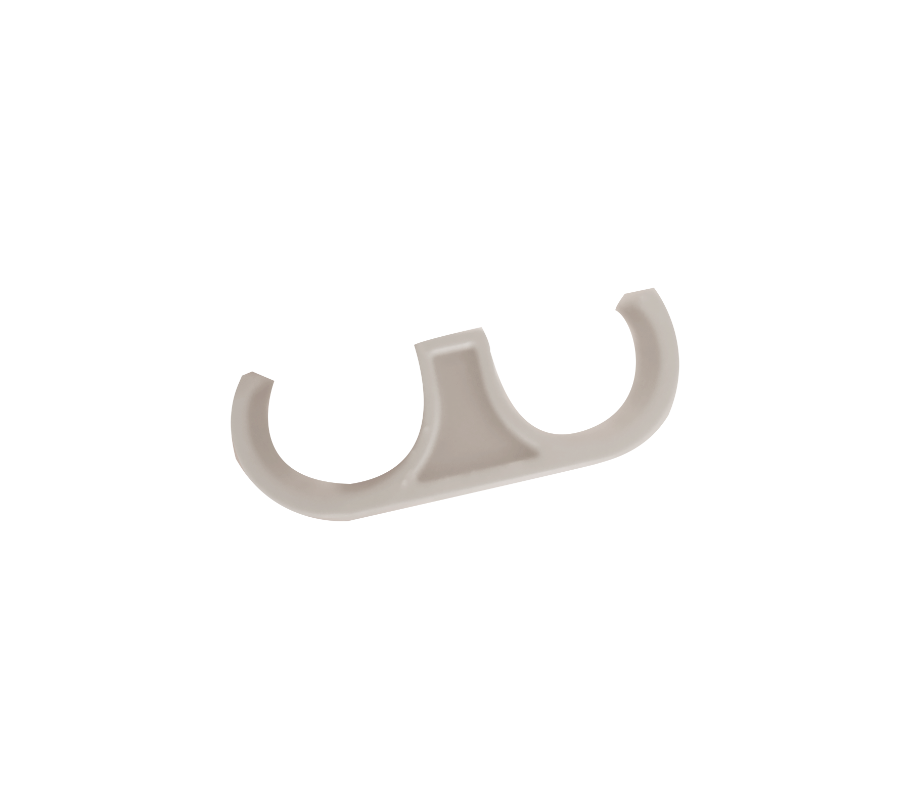 Sand clip designed with two curved ends.