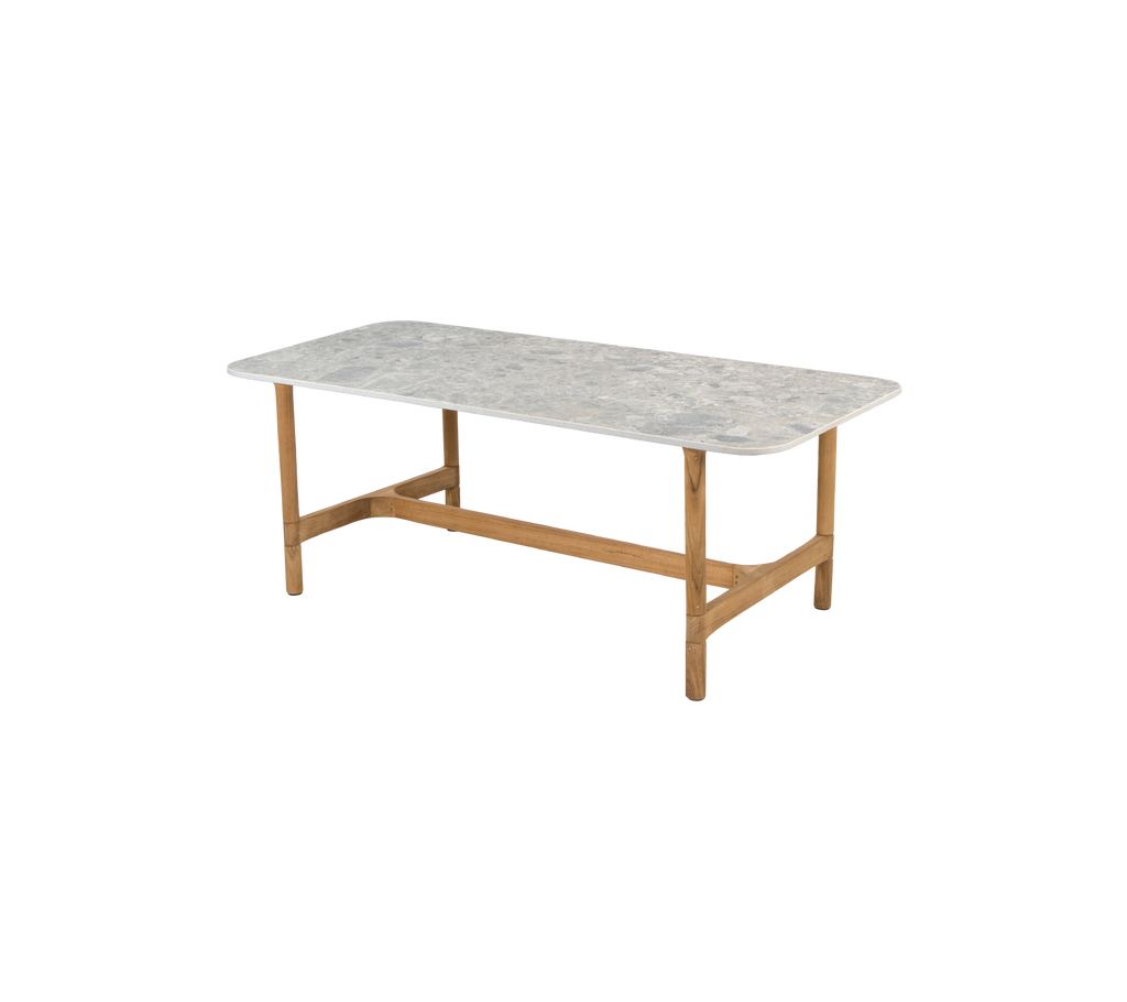 Twist coffee table, rectangular