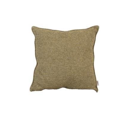 Textured square cushion in a warm, earthy tone, perfect for adding comfort and style to any setting.