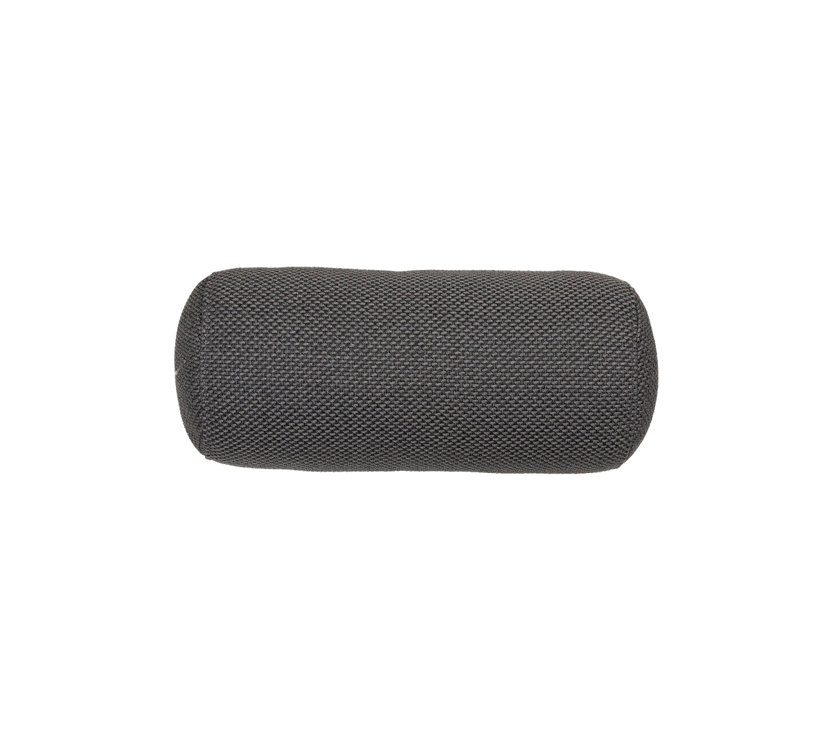 Oblong gray cushion with a textured surface, designed for comfort and support. Ideal for various seating arrangements.
