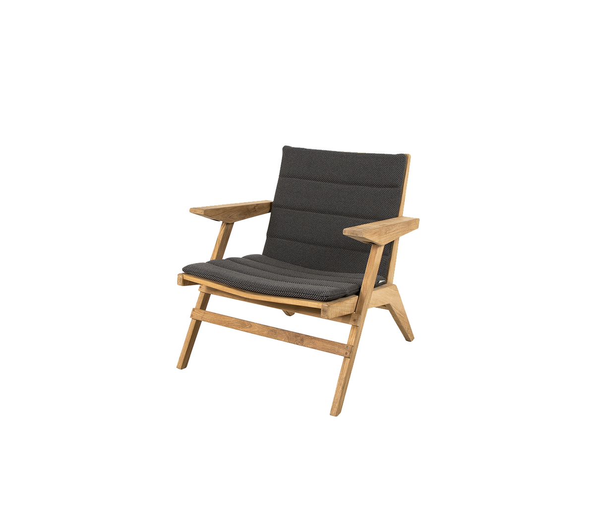 Modern wooden armchair with a gray cushioned seat and backrest, featuring a stylish design that complements various decor styles.