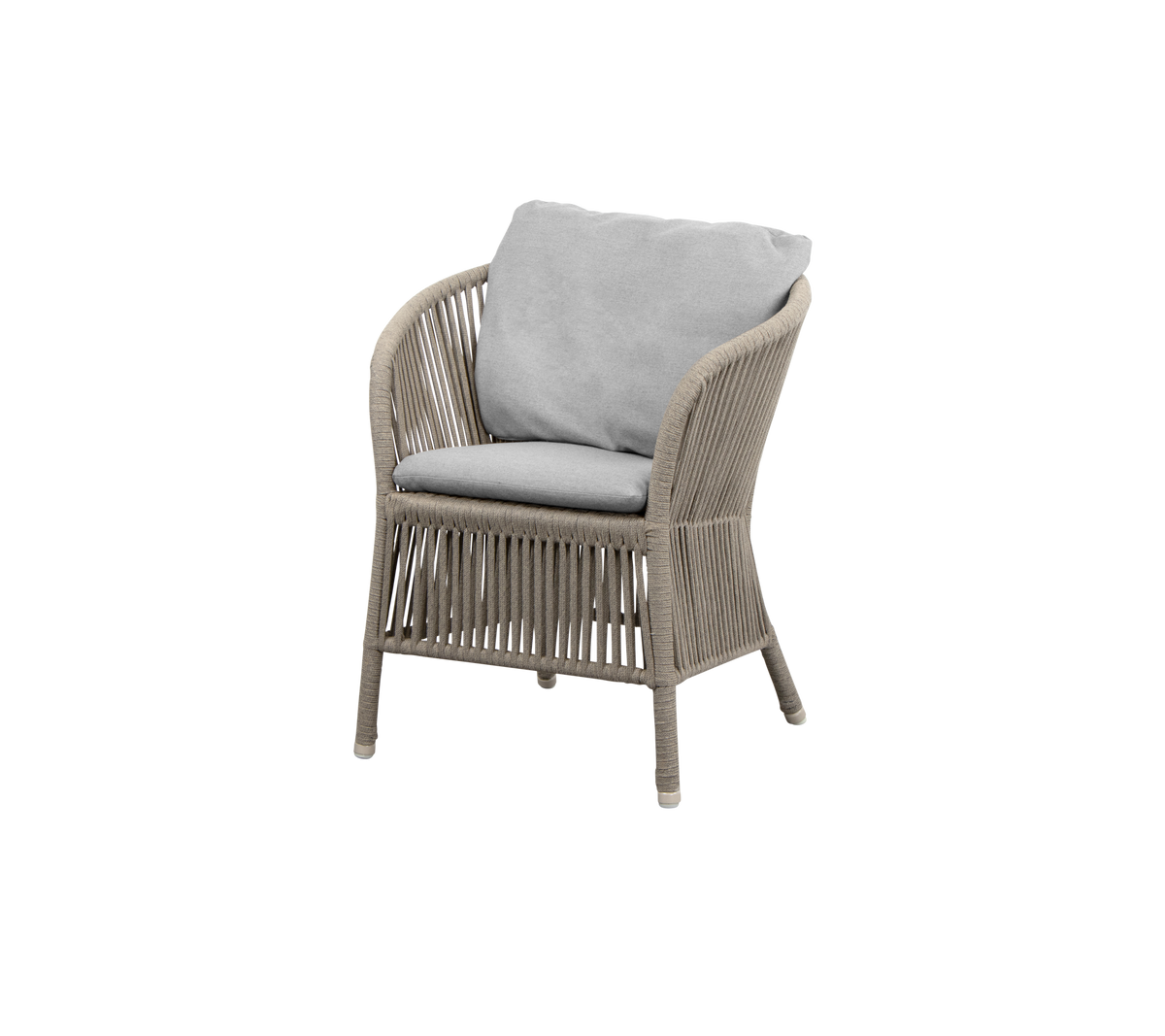 A stylish chair featuring a woven design with a comfortable gray cushion for relaxation and chic decor.