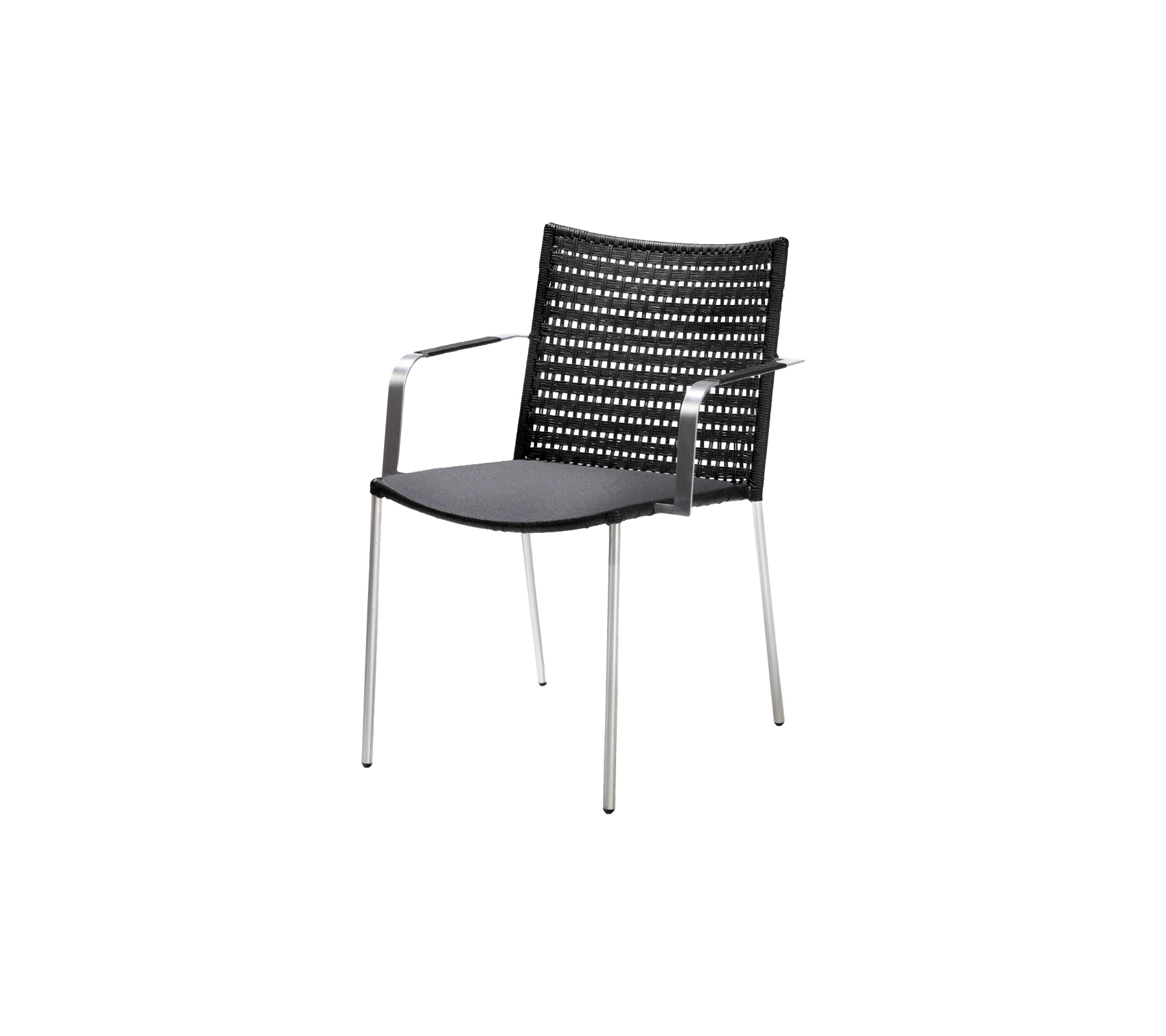 Straw dining chair w/armrest