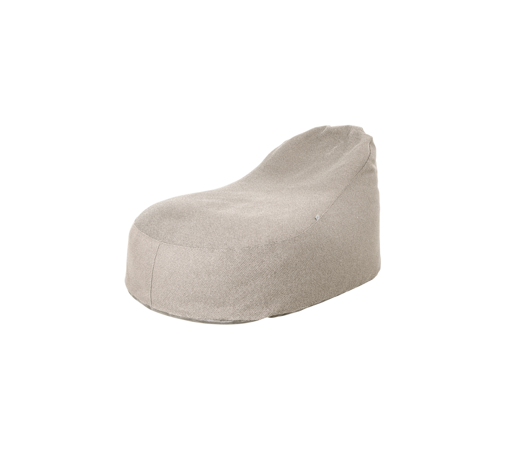 Light brown bean bag chair in a simple design.