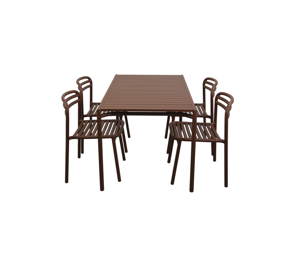 Bliss rect. dining table incl. 4 Bliss chairs