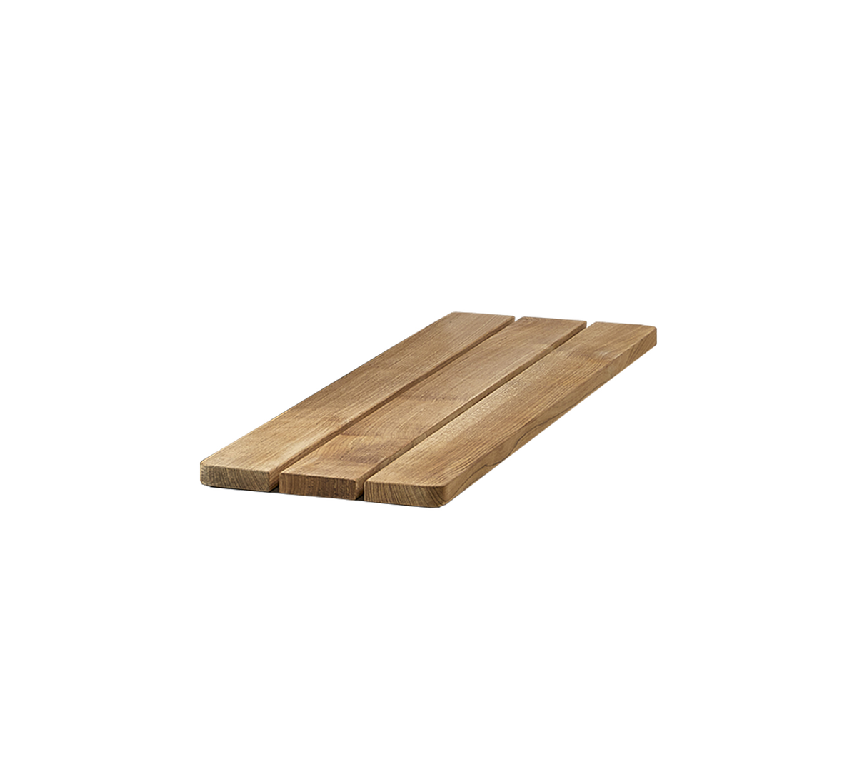 Natural wooden plank with multiple slats, showcasing a smooth finish and warm tones, suitable for various design applications.
