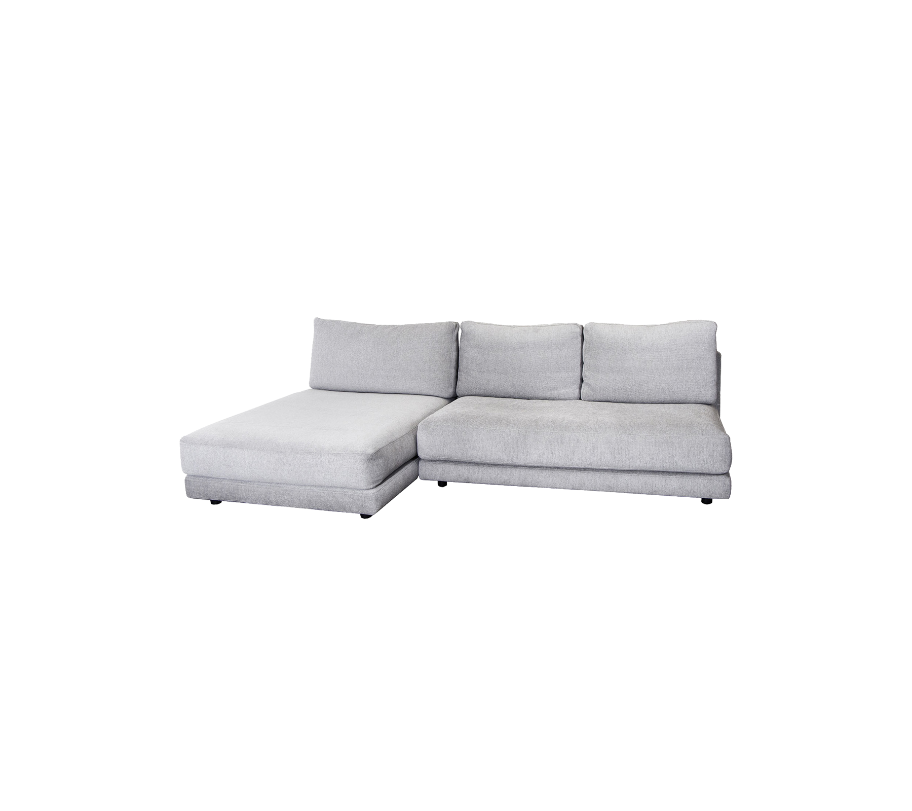 Scale 2-seater sofa w/single daybed, right